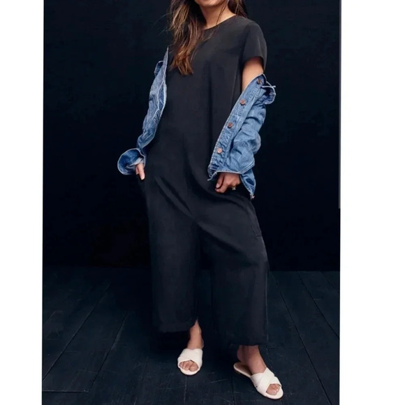 Universal Standard for J. Crew Cupro Wide Leg Jumpsuit - Picture 1 of 10